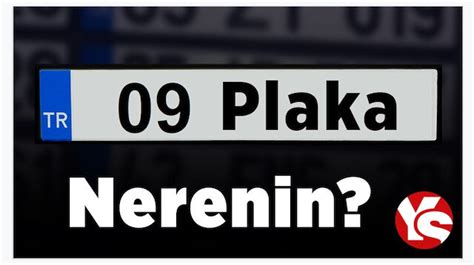 09 plaka nerenin plakası